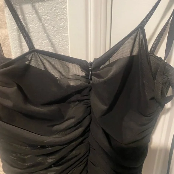 Ow collection Casandra mesh Dress in Black - Picture 8 of 13